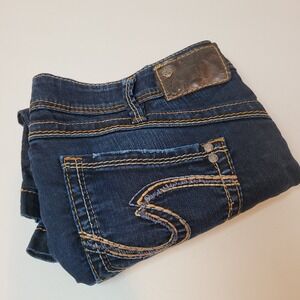 Silver Jeans Dark Blue Flare & Wide Leg